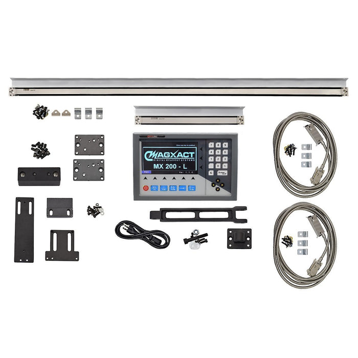 MagXact Magnetic MX-200L 2 Axis Lathe LCD DRO - 8x40 Inch Scales