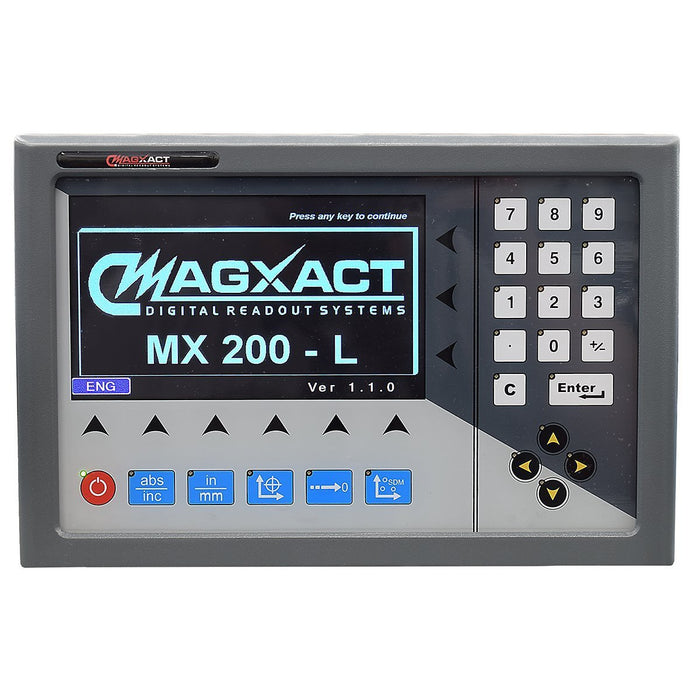 MagXact Magnetic MX-200L 2 Axis Lathe LCD DRO - 8x40 Inch Scales