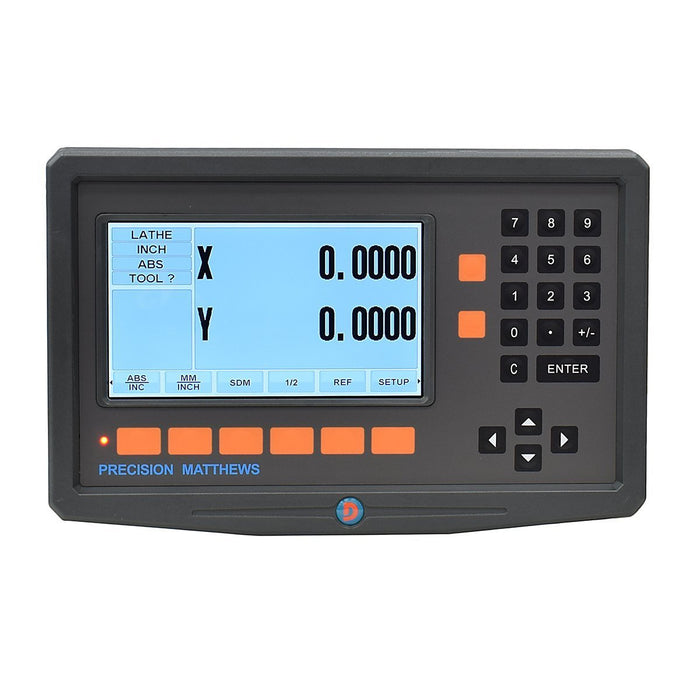 PM 2 Axis Lathe DRO, LCD Display, 6x28 (.0001 Hi Res Cross Scale)