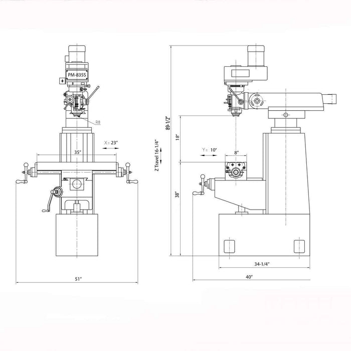 PM-835S Milling Machine