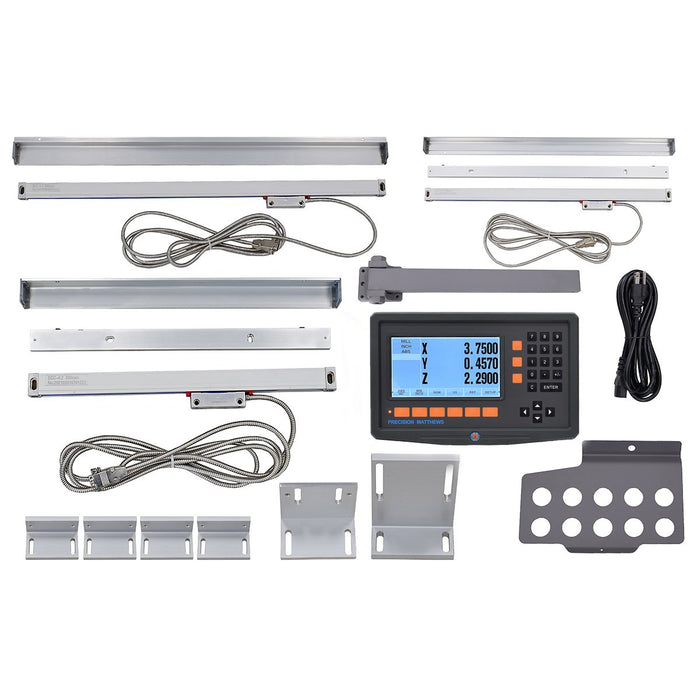 PM 3 Axis Mill DRO - 12x24x20 Inch Scales