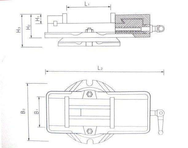 Precision Vise Drawing